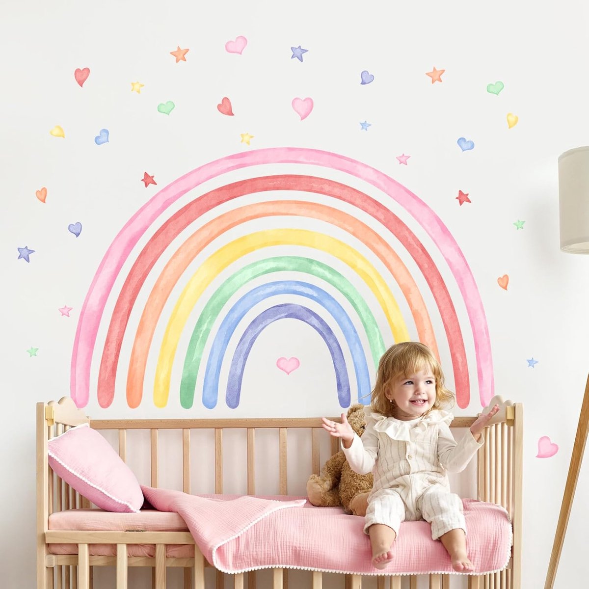Muurstickers Aquarel Regenboog Muurschildering Stickers