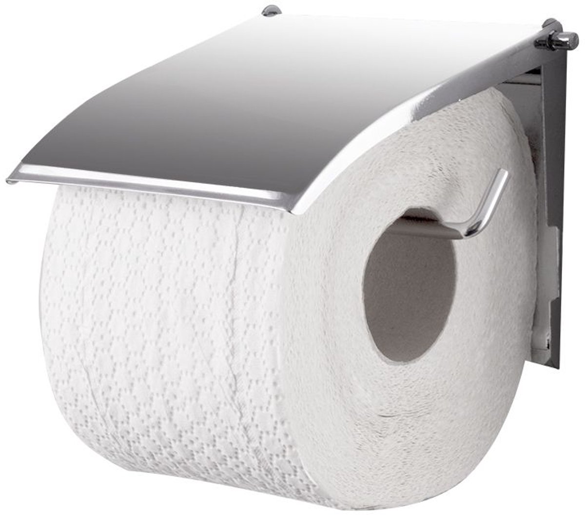 AWD Wandhouder Toiletpapier met Klep - Zilver