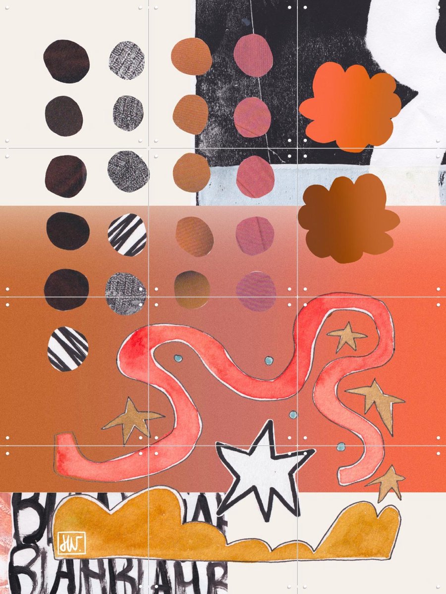 IXXI Make Space For My Mess, Henriette Visscher - 60 x 80 cm - Gratis ophangtool - Grote wanddecoratie en posters - Speels, Modern, Abstract, Gemengde
