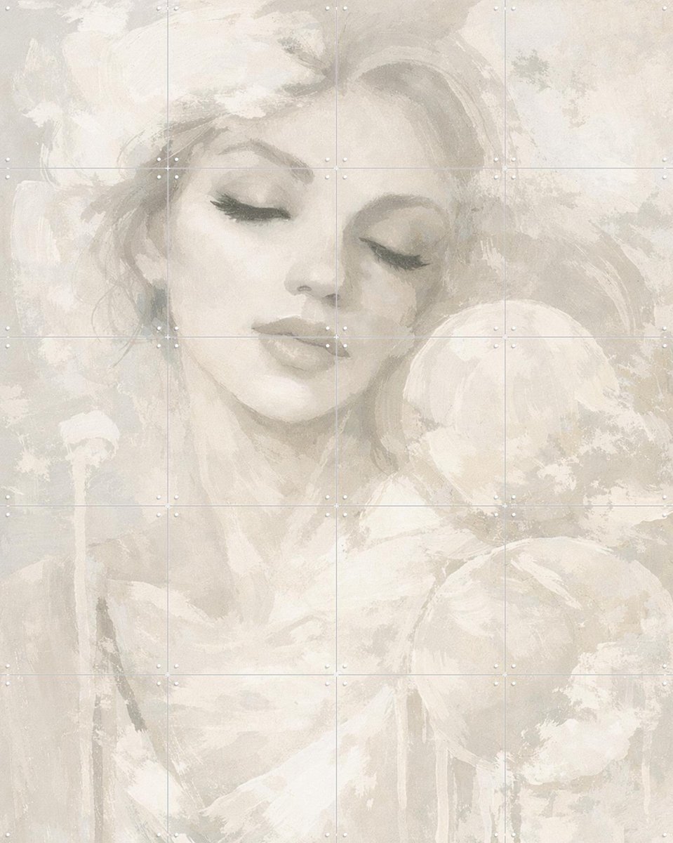 IXXI Cloud Dreamer, Moonheart Artworks - 80 x 100 cm - Gratis ophangtool - Grote wanddecoratie en posters - Kwaststreken, Modern, Slaapkamer