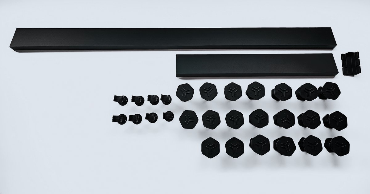 Wiesbaden Stonea Voorzetpaneel Inkortbaar 90-80 x 180-150 cm - Mat Zwart