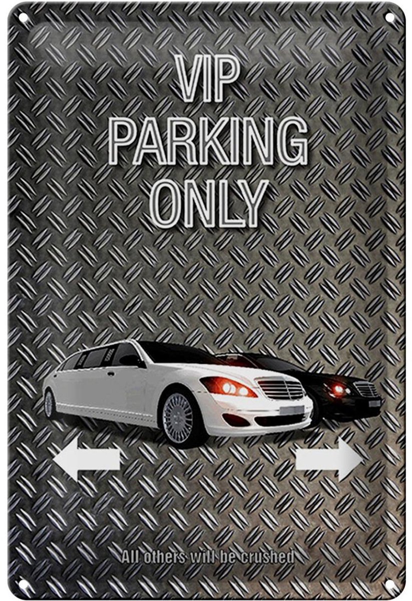 Blechschild Spruch 20x30cm Parken VIP parking only