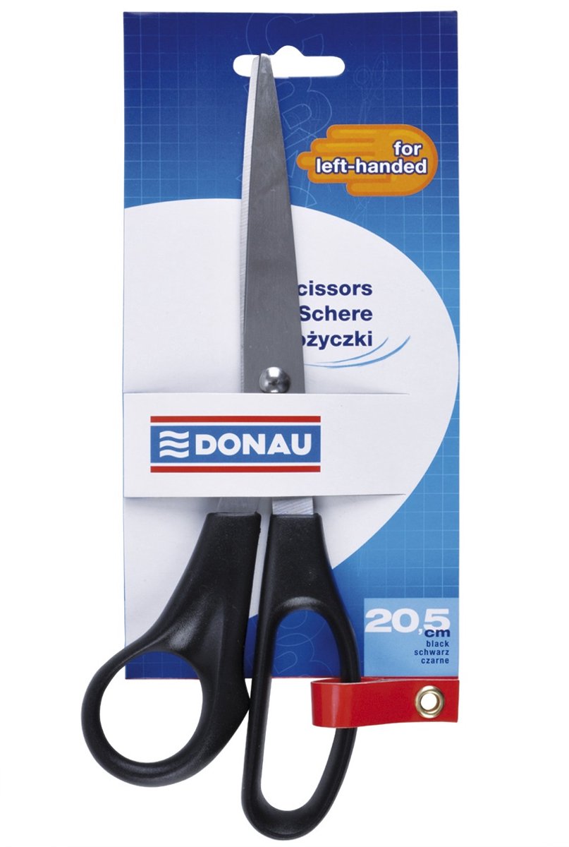 Schaar 20,5cm, zwart, linkshandig