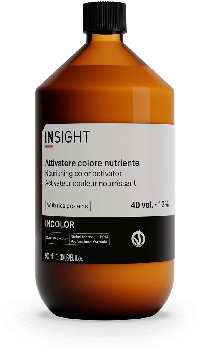 Insight Incolor Voedende Color Activator 40 Vol 12% 900 ml - Haarverf En Ontkleuring - Crèmige Formule Met Rijstproteïnen