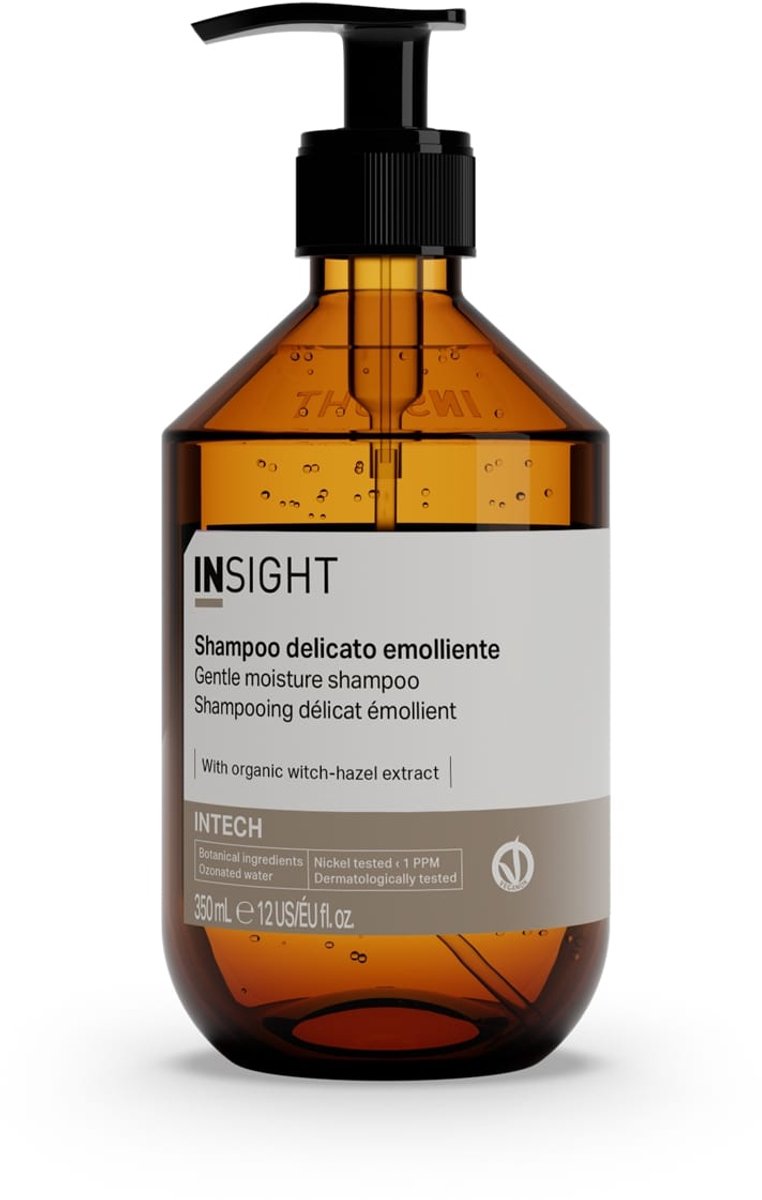 Insight Intech Gentle Moisture Shampoo 350 ml - Sulfaatvrije Vochtinbrengende Shampoo - Zachte Reiniging Voor Gevoelige Hoofdhuid - Beschermt Haar Na Technische Behandelingen - Met Toverhazelaar En Appel Extract