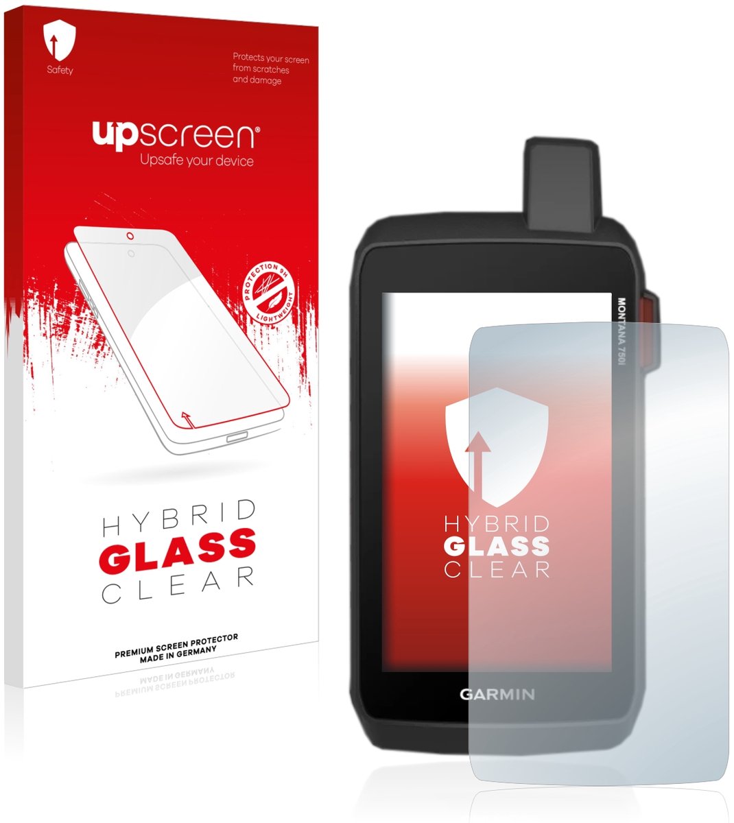 upscreen - Screenprotector voor Garmin Montana 750i - Folie Beschermfolie Beschermglas transparant