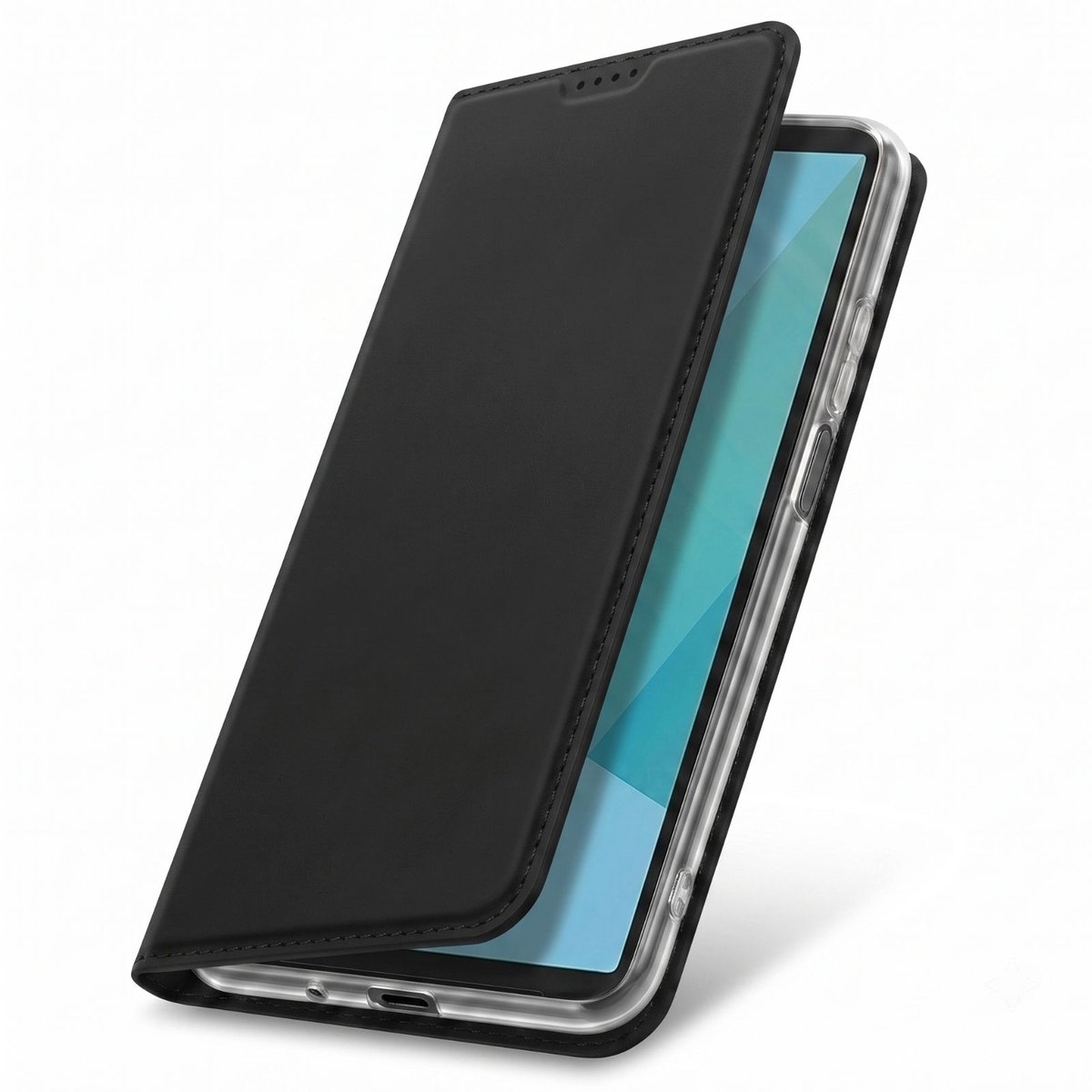 Dux Ducis, Skin Pro Hoesje geschikt voor Sony Xperia 10 VII met Kaarthouder en Videostandaard, Zwart