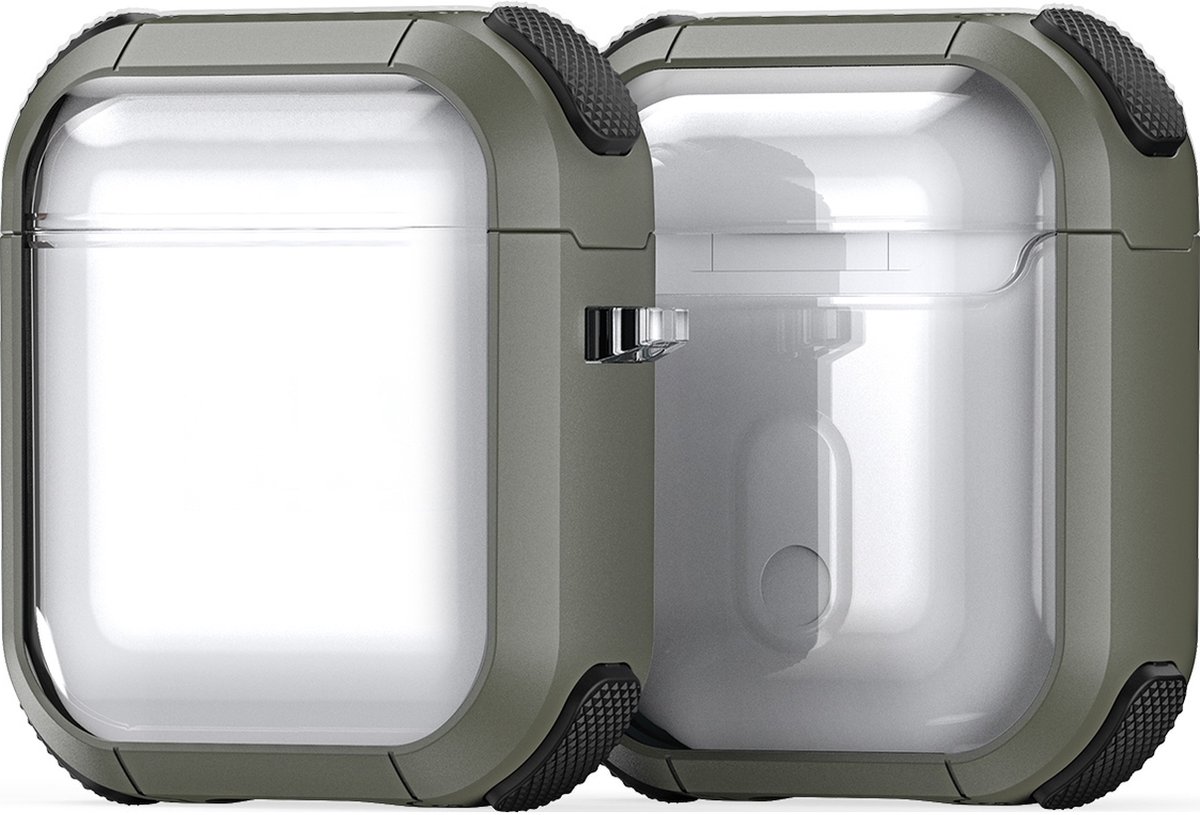 Mobigear Hoesje geschikt voor Apple AirPods 2 Hardcase Hoesje | Mobigear Shockproof - Groen