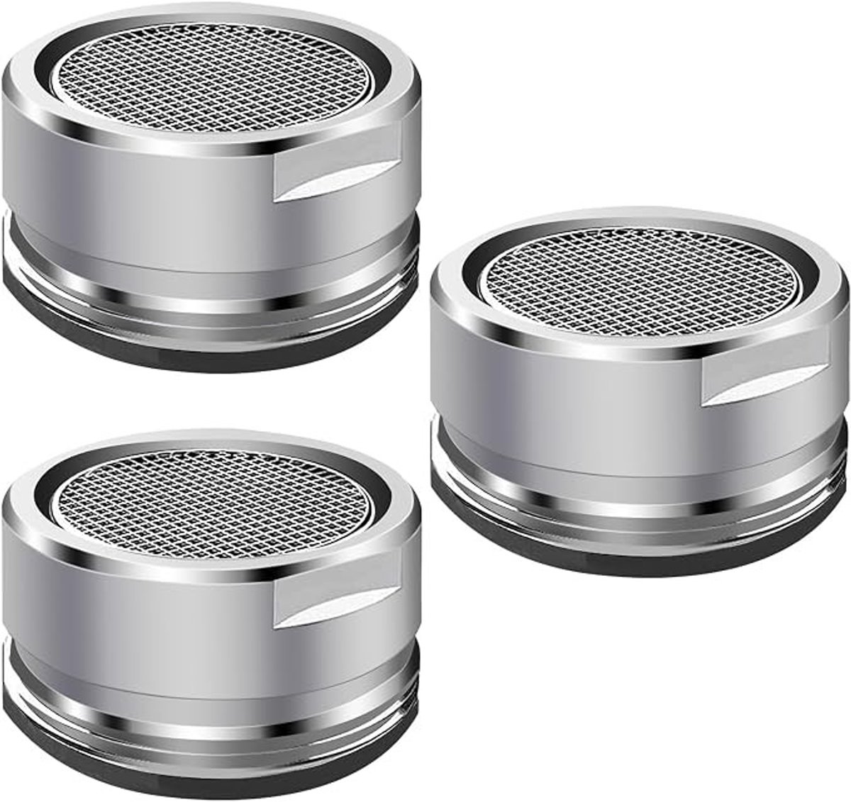 3 stuks waterhansip straalregelaar M24 – roestvrijstalen filter – chroom