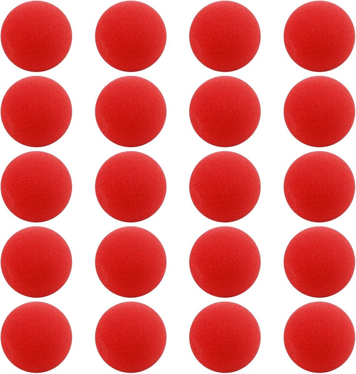 20 Stuks Rode Sponsballen van 4.5 cm - Zachte Foam Ballen voor Goochelshows en Creatieve Activiteiten
