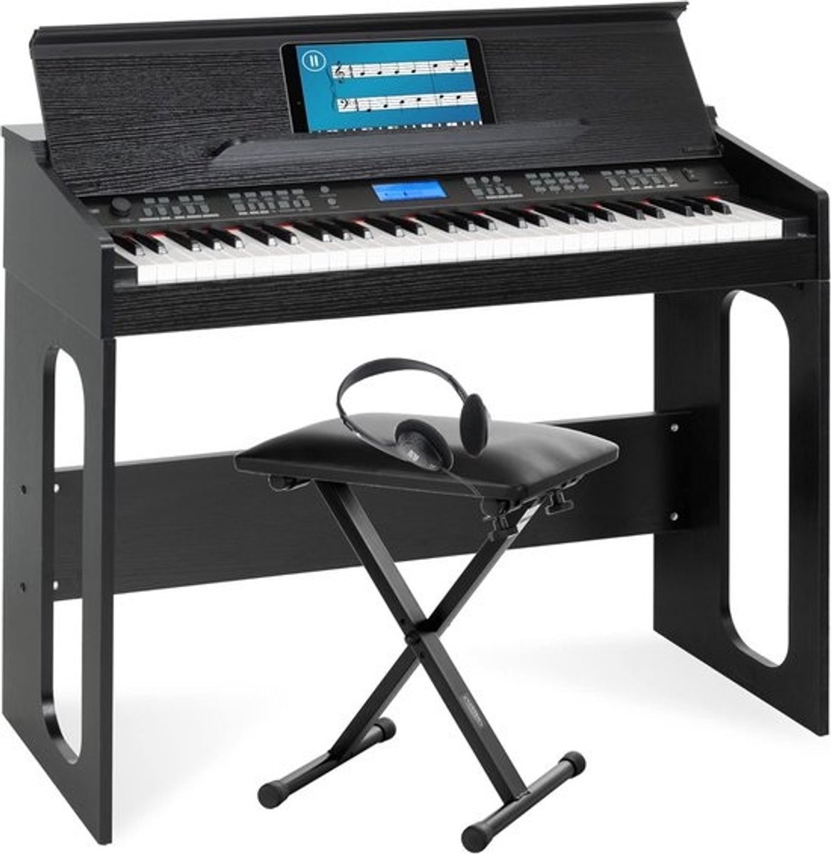 Digitaal Keyboard - Elektrische Piano - Muziek Leren - Aanslaggevoelige Toetsen - 61 Toetsen - Zwart