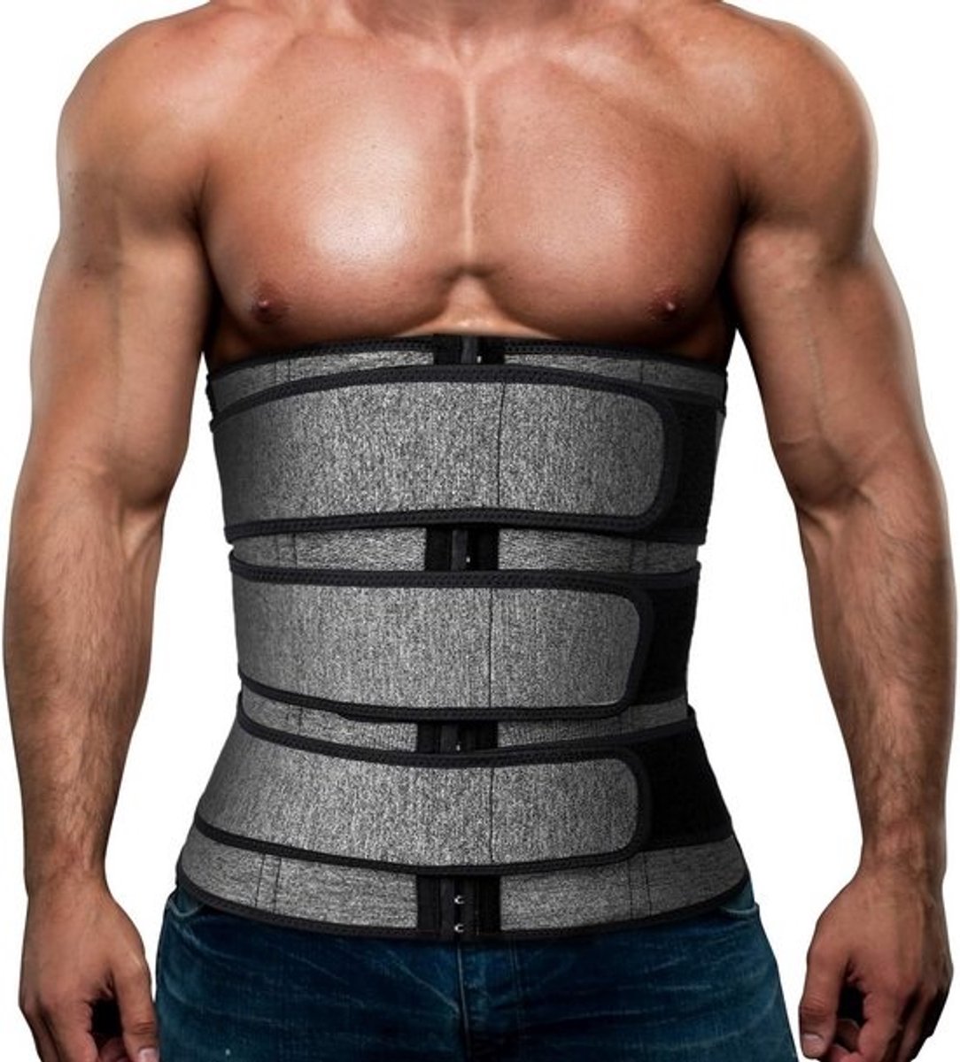 Verstelbare Taille Trainer voor Mannen met Sauna Effect en Rugondersteuning