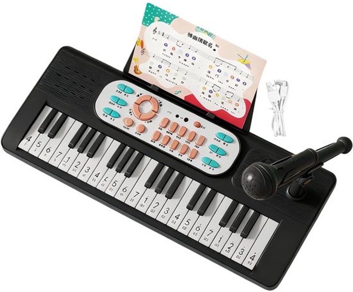 Kinderpiano Keyboard - Muziekinstrument Speelgoed - Muziek Leren - Met Microfoon - 50 x 20 x 6 cm