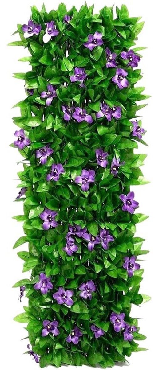 Kunsthagen Scherm - Nep Heg - Tuin Decoratie - Uitschuifbaar Ontwerp - 40 cm Hoog - Groen