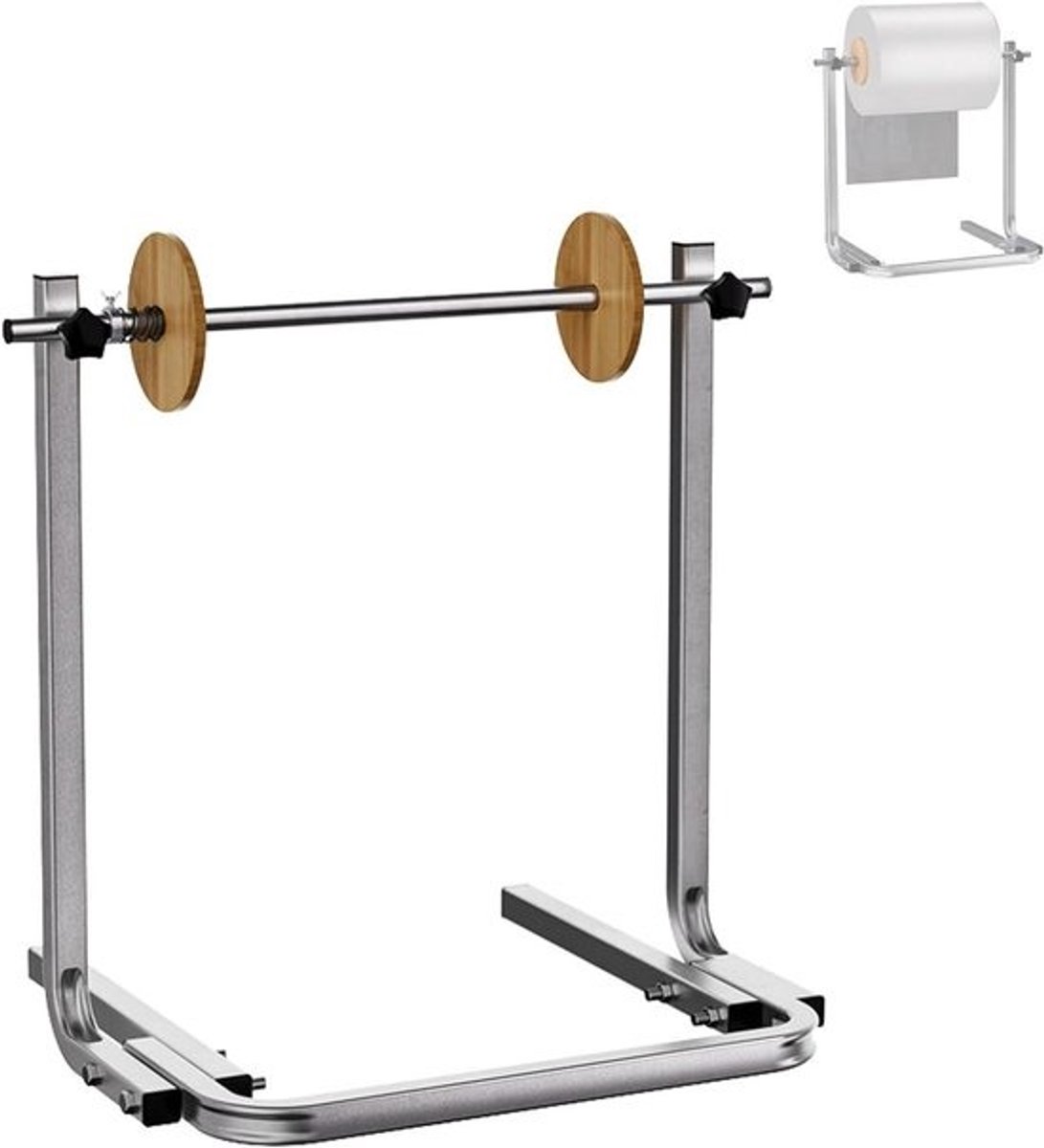 Noppenfolie Dispenser - Verpakking Houder - Verzendklaar Maken - Zonder Gereedschap Monteren - 30 cm - Zilver