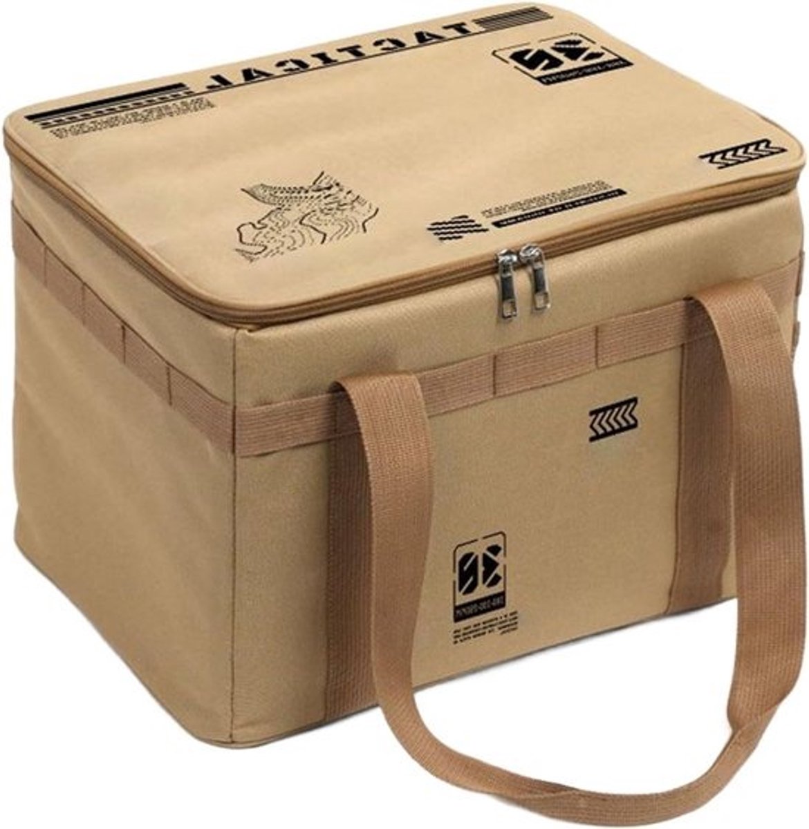 Camping Opbergtas - Picknicktas Outdoor - Kampeeruitrusting Opslag - Opvouwbaar Waterdicht - 30 Liter - Kaki