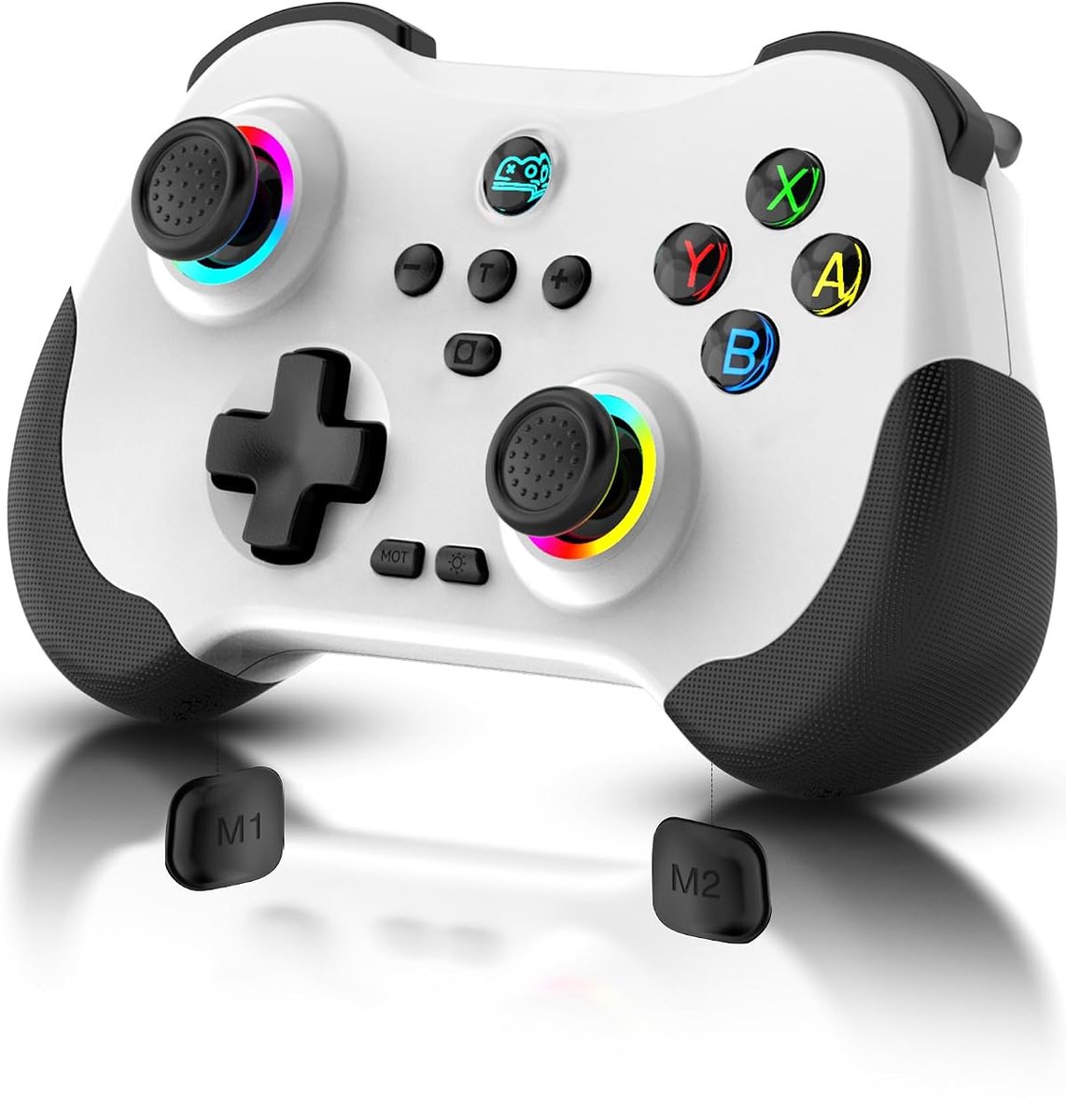casalora® - Mobiele gamecontroller geschikt voor iPad/iPhone/tablet - Cloud Controller Remote Joystick geschikt voor iOS/Android - Draadloze Switch Controller - met macroknoppen - Hall-Rocker - Hall-Trigger -Wit