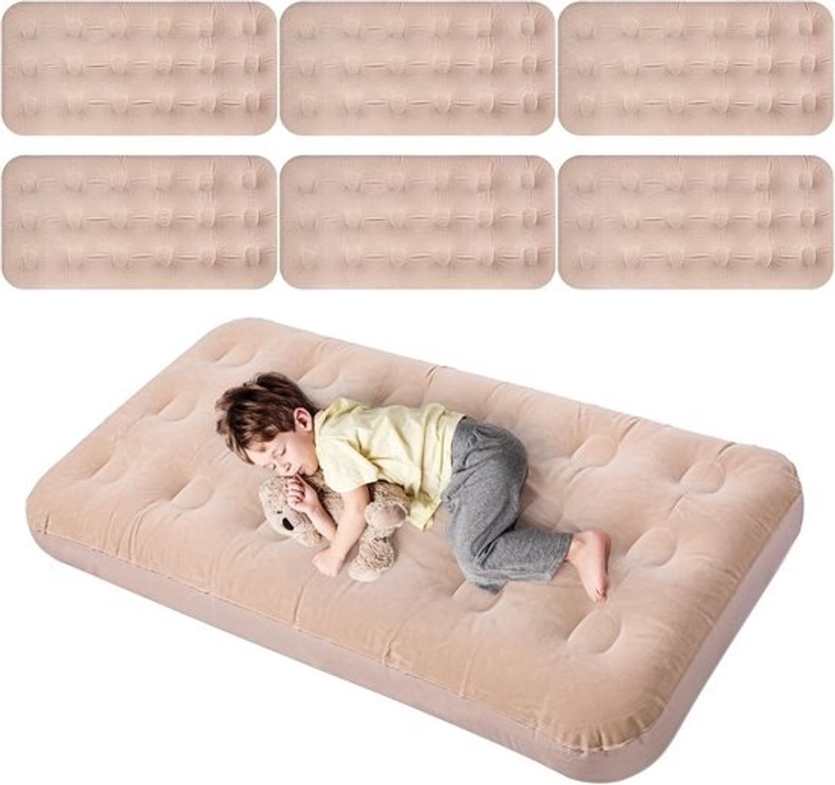 Opvouwbaar Luchtbed voor Kinderen - Draagbaar en Comfortabel Kampeerbed