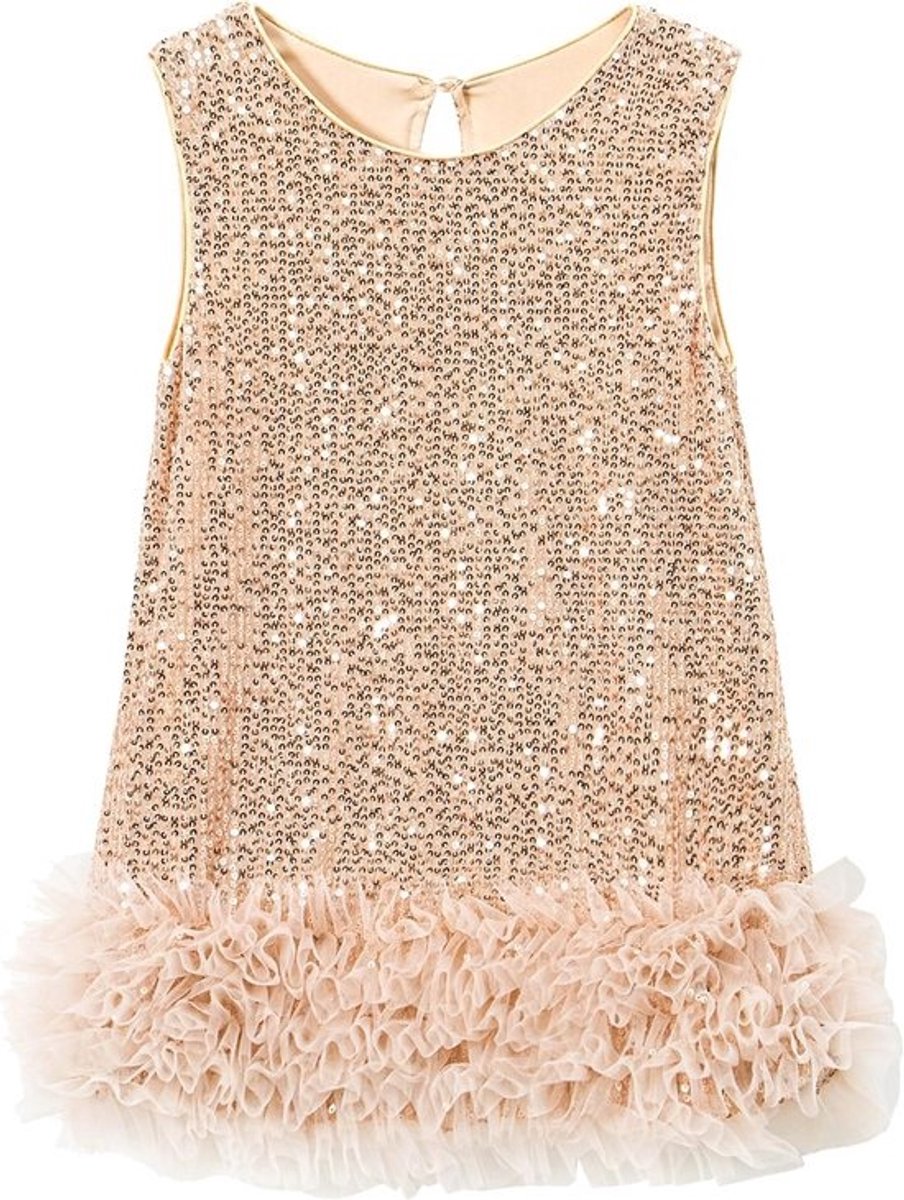 Fluwelen Tutu Jurk met Pailletten voor Meisjes - Elegante Prinsessenjurk voor Feestjes en Bruiloften