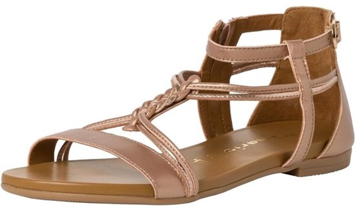 Comfortabele Dames Sandaal met Blokhak en Leer
