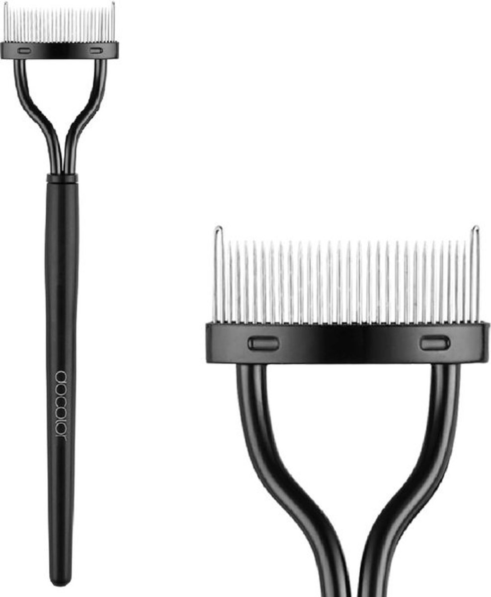 Eyelash kam en separator - mascara applicator en brush met beschermhoes