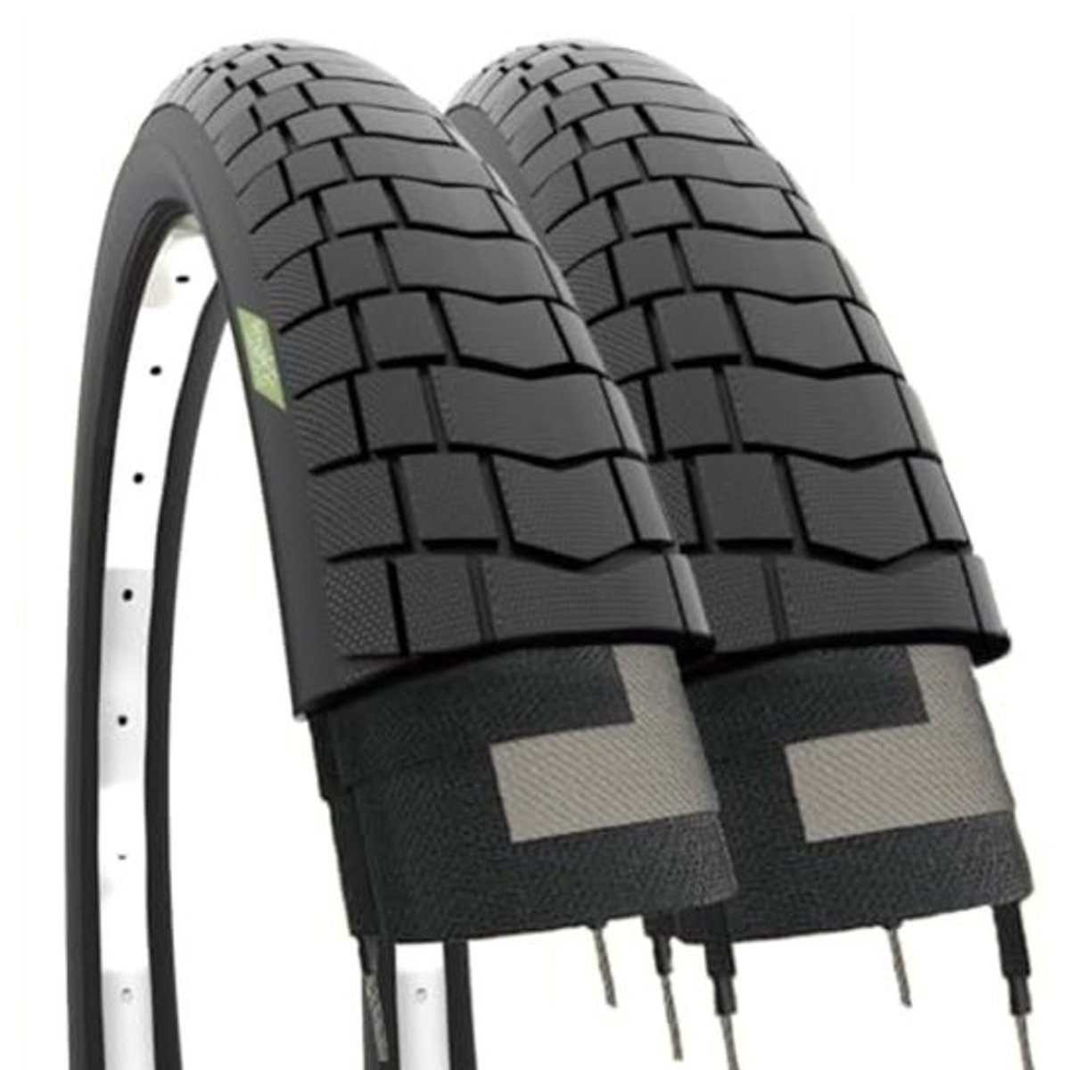 20 inch Slick straatbanden voor BMX en stadsfietsen - 2 banden 20 x 1,95 (50-406) voor kinderen