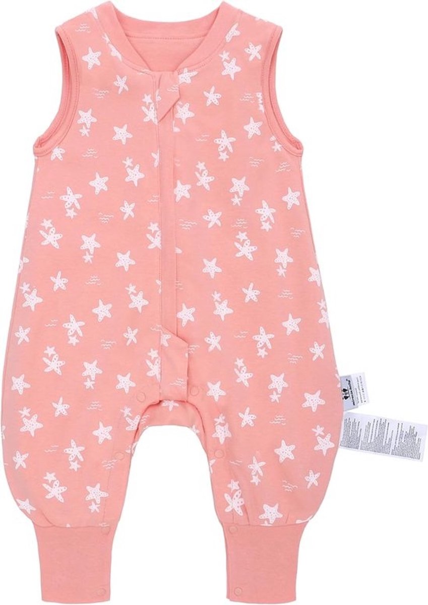 Babyslaapzak met Voeten - 1,0 TOG - Ideaal voor Lente en Herfst - 100% Katoen - Comfortabele Peuterslaapzak (L 85 - 95 cm)