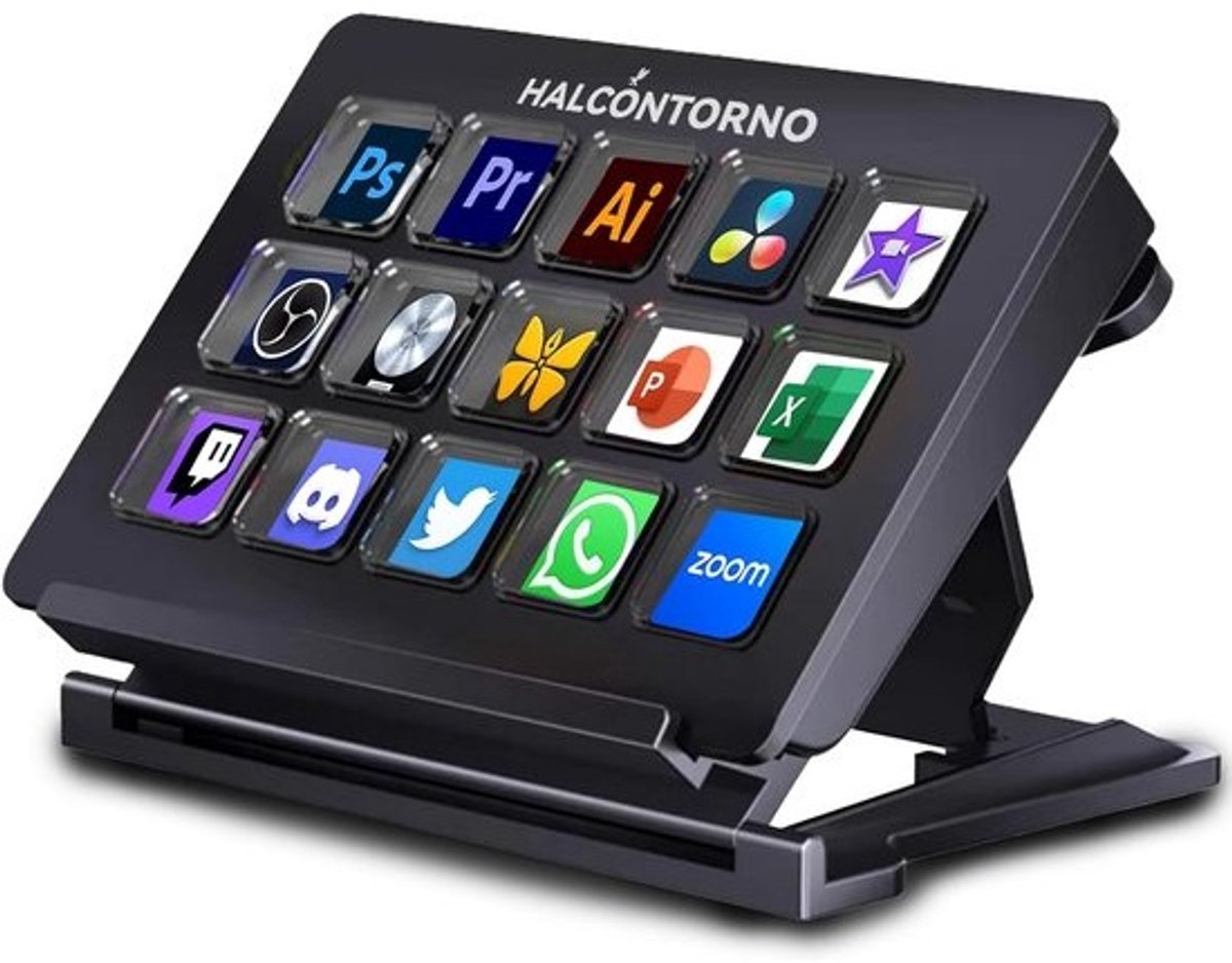 Programmeerbaar Macro Toetsenbord met LCD-knoppen voor Streamen en Gaming op PC & Mac