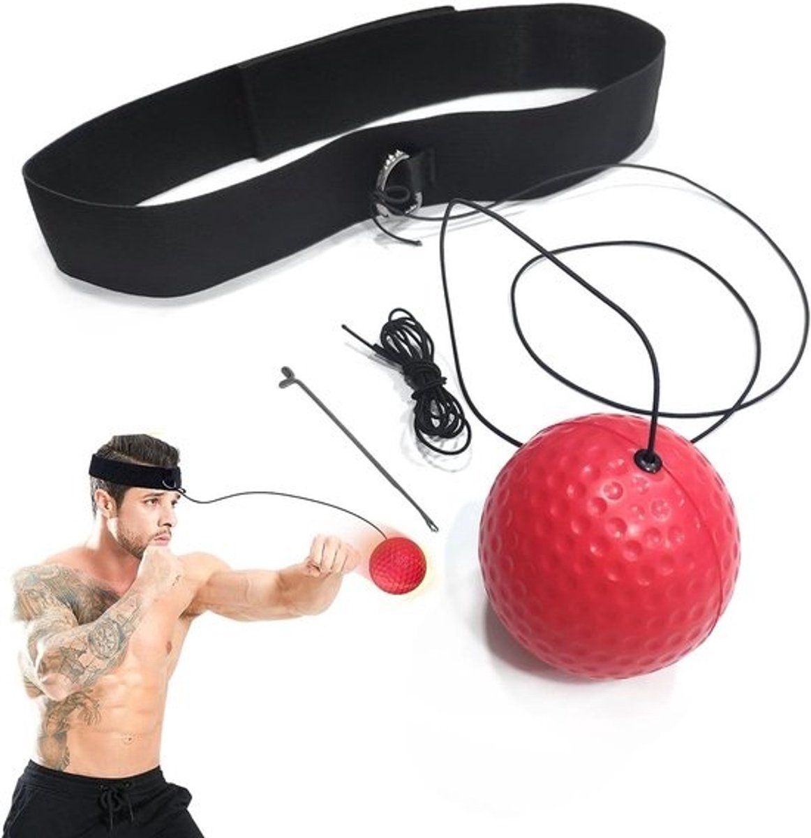 Bokszak Bal met Elastiek & Band voor Reactietraining | Boksen, MMA & Fitness