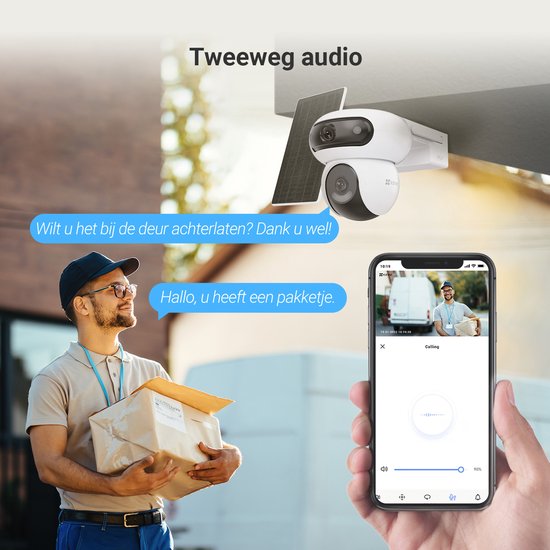 Ezviz CS-HB90 - Beveiligingscamera voor Buiten - WiFi Camera Incl. Solar - Ai Detectie & Nachtzicht - 324° Dual Panoramisch en Kantelfunctie - 2K HD - Compatibel met Google Assistant & Alexa van EZVIZ — afbeelding 5