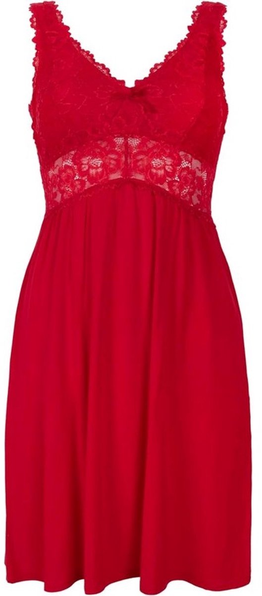 Vrouwelijke Lingerie Slipdress met Bovenkant van Kant