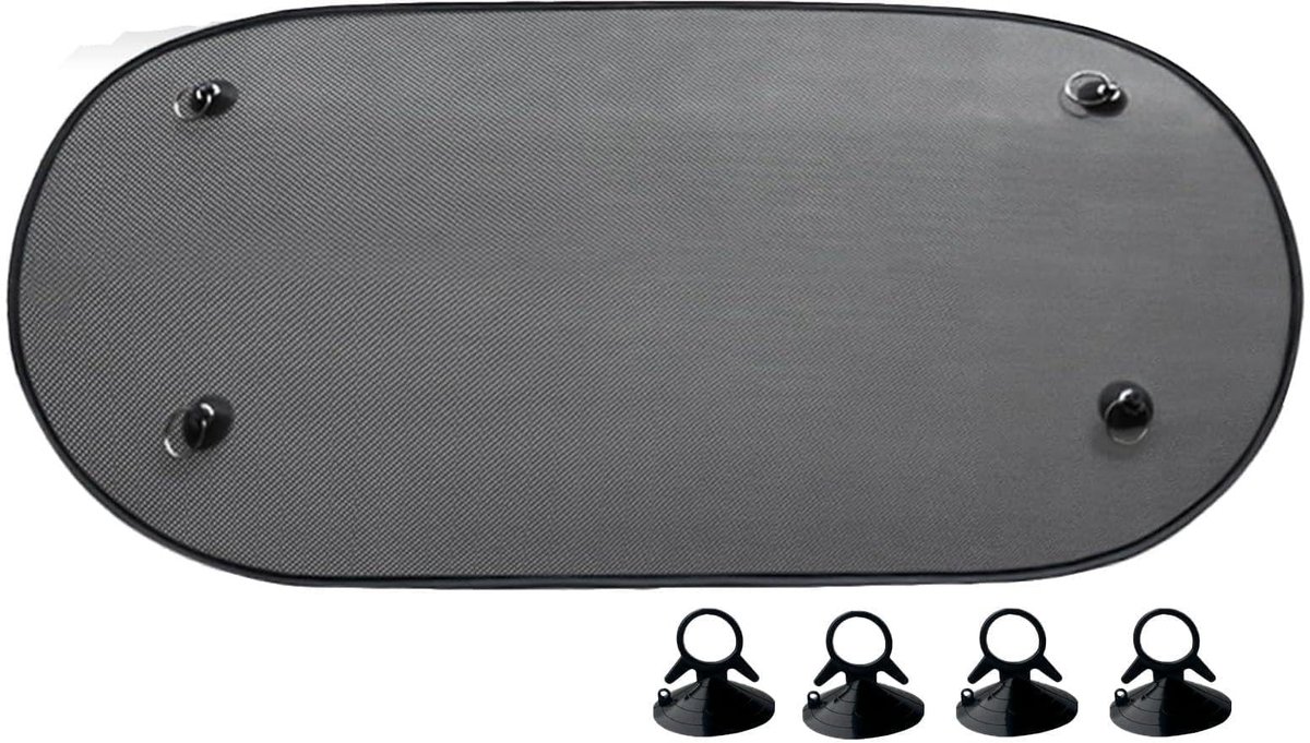 Auto Zonwering Achterruit - Kindvriendelijk met 4 Zuignappen - Universeel 100x50cm