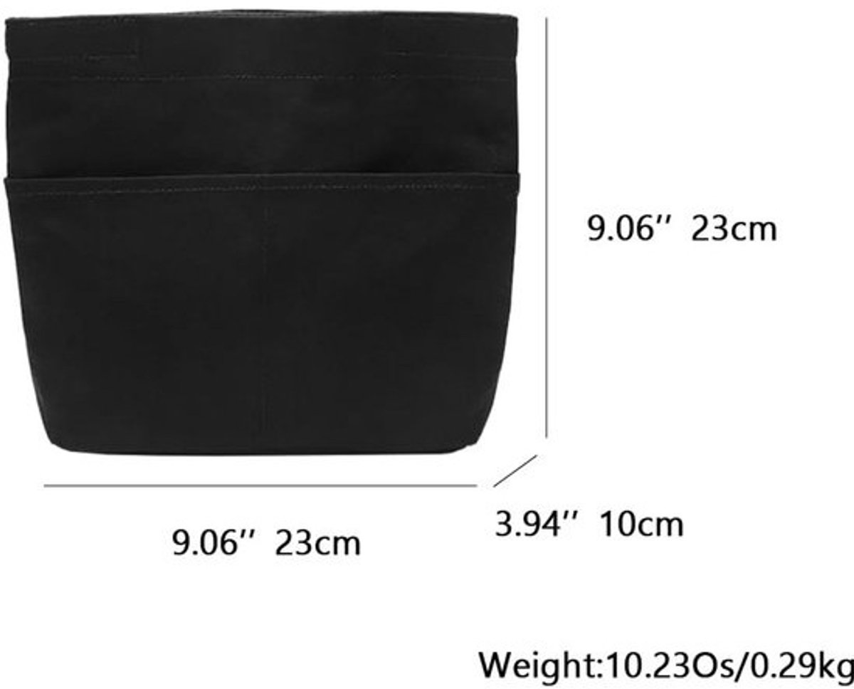Gevoerde Cosmetica Organizer Tas Zwart - Compacte Binnenverpakking voor Make-up