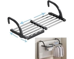 Zolvano® Wasrek Hangend Trapgat - Voor Radiator - Droogrek Ophangbaar-65D x 35B x 5H