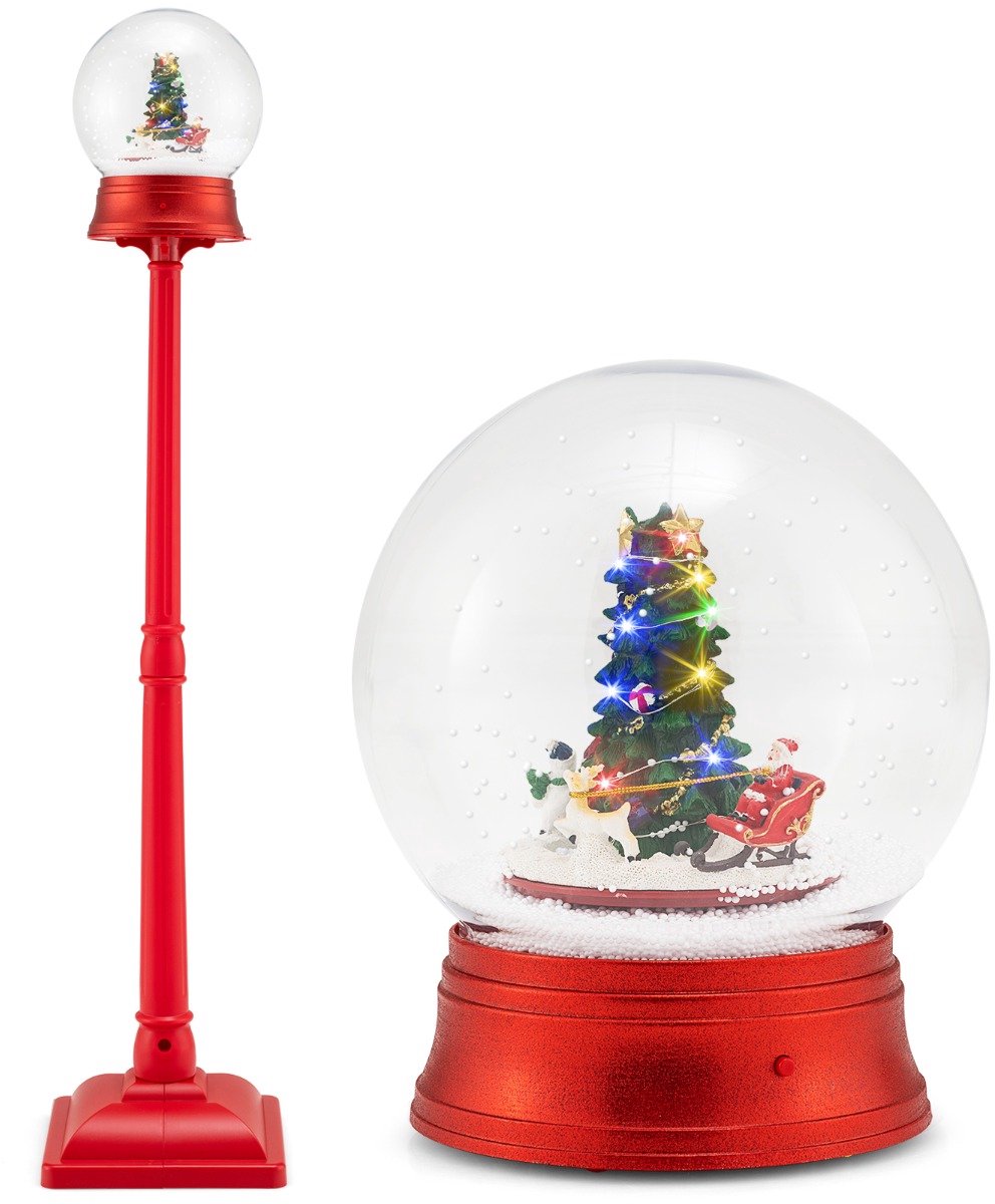 SureDeal® - Kerstdecoratie - Kerststraatverlichting - LED versiering Decoratieve - 32x32x153 cm - Rood