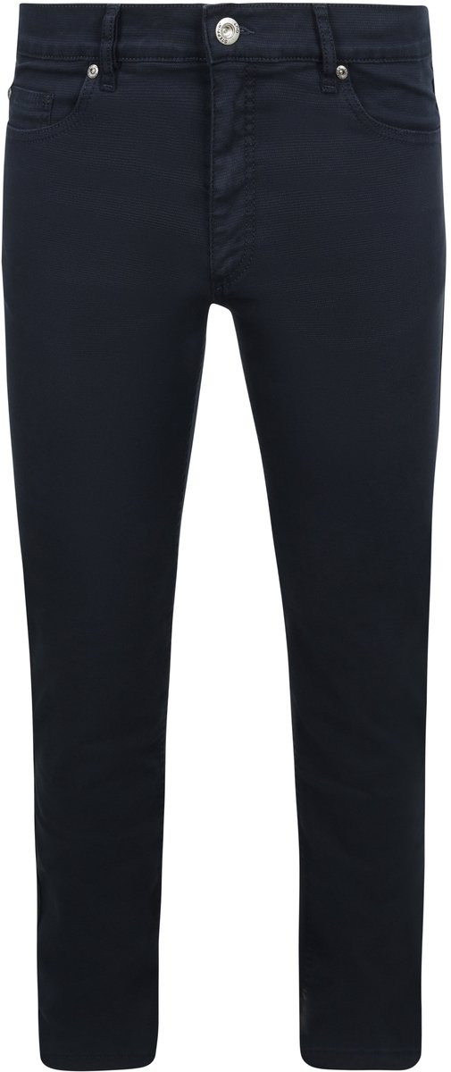 Steppin' Out Broek 5-pocket Johnson Waffle Donkerblauw (navy) - Maat W 38 - L 34 - Heren - Five-pocket broek
