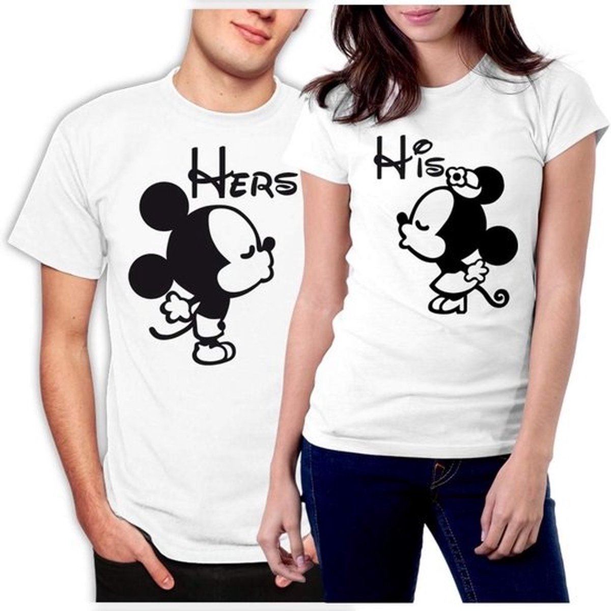 Grappige Set van T-Shirts voor Partners en Geliefden