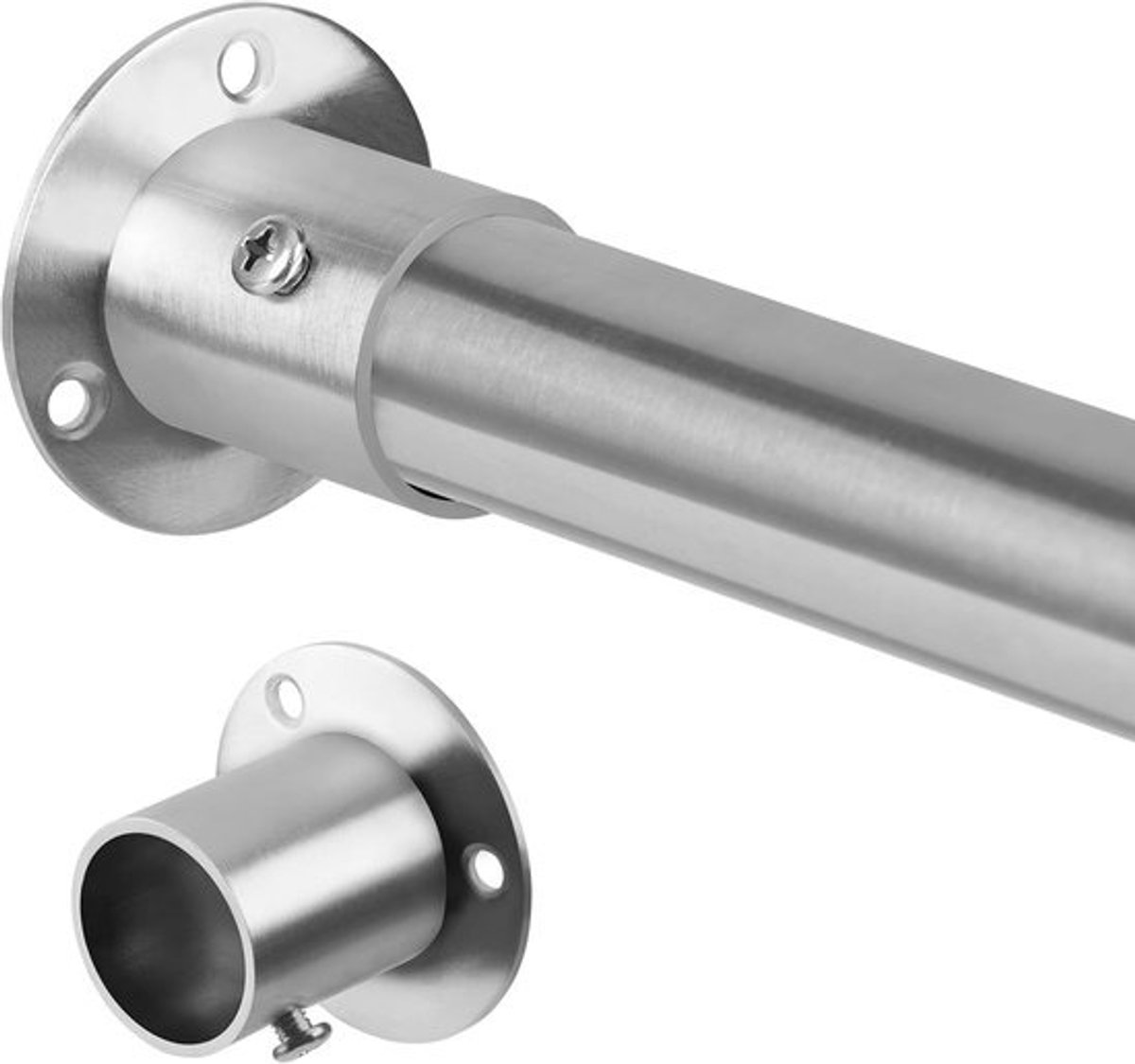 Uittrekbare Kaststang 70-163 cm - Telescoopstang voor Kledingkast - Diameter 25 mm