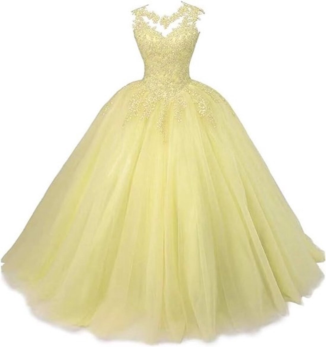 Lange Galajurk met Kant en Tule voor Dames - Elegante Feestjurk