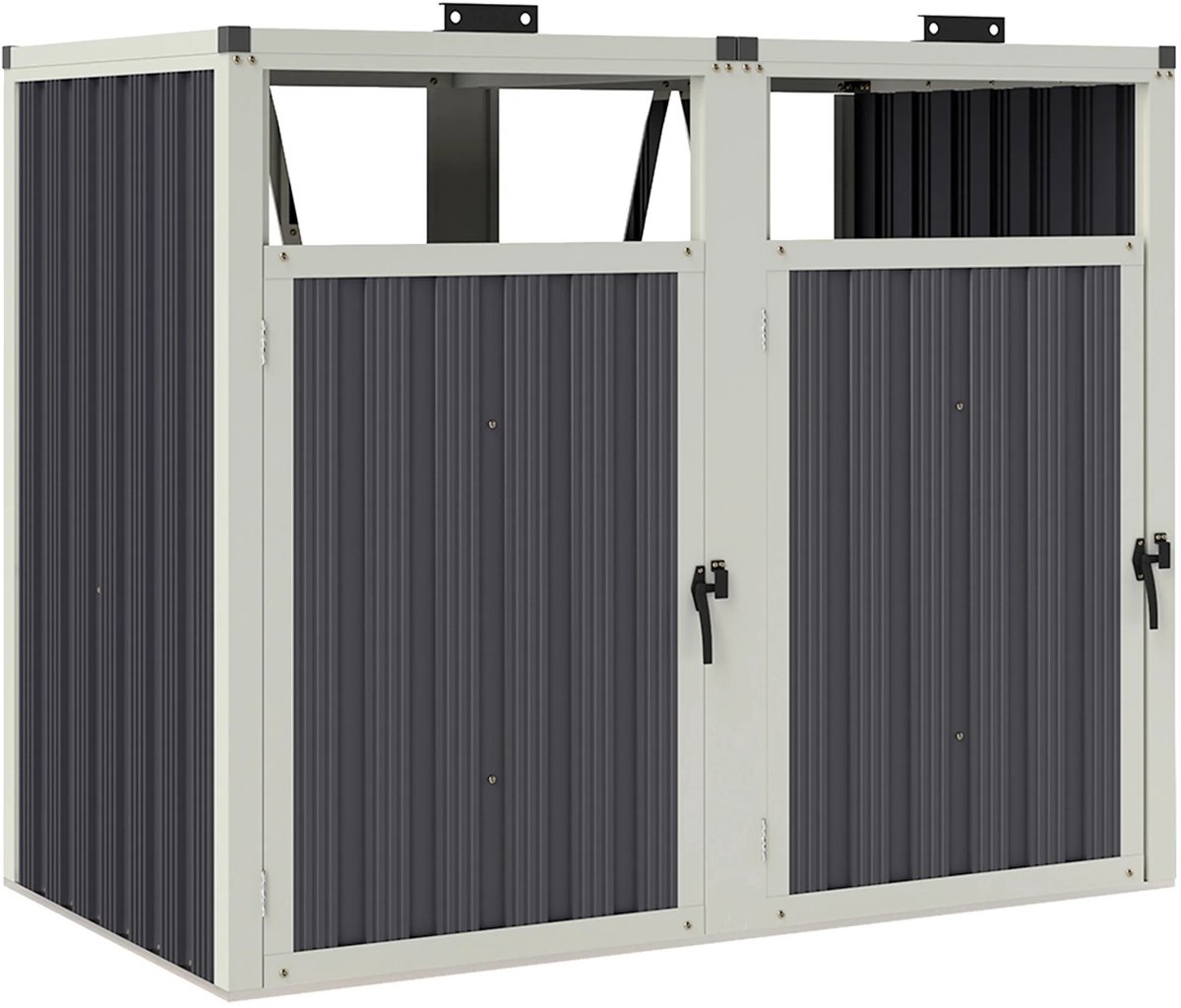 VIVERO - Kliko ombouw - Containerombouw - Afvalcontainer - Afvalcontainer 240 liter - Voor twee containers - Sterk en duurzaam materiaal