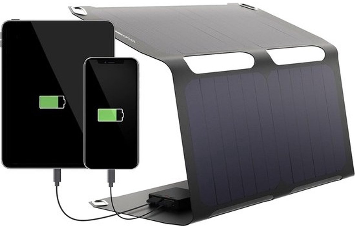 Opvouwbaar Zonnepaneel 21W - Krachtige USB Oplader voor Telefoon en Apparaten Onderweg - Lichtgewicht en Waterdicht