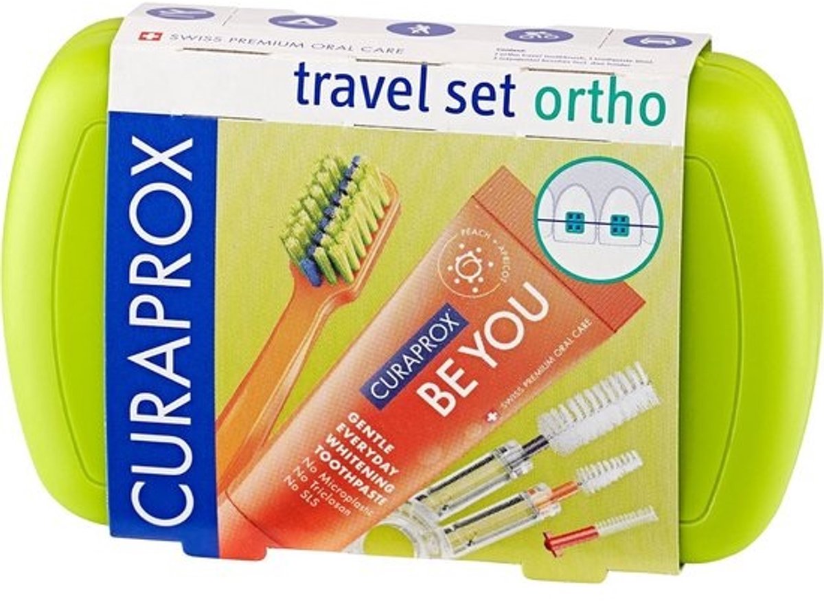 Ortho Travel Set voor beugelverzorging met tandenborstel en interdentale borstels