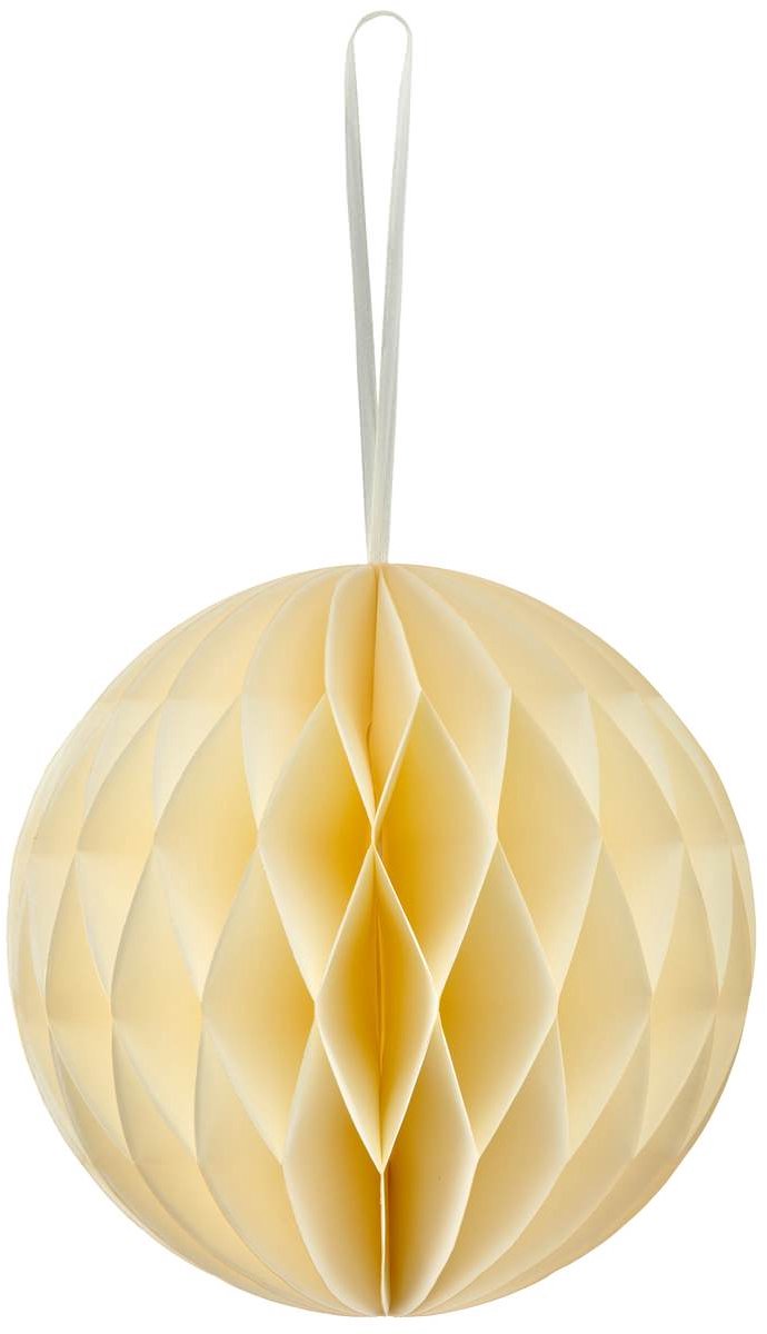 Gasper Kersthanger bal naturel wit magneetsluiting Ø 15 cm