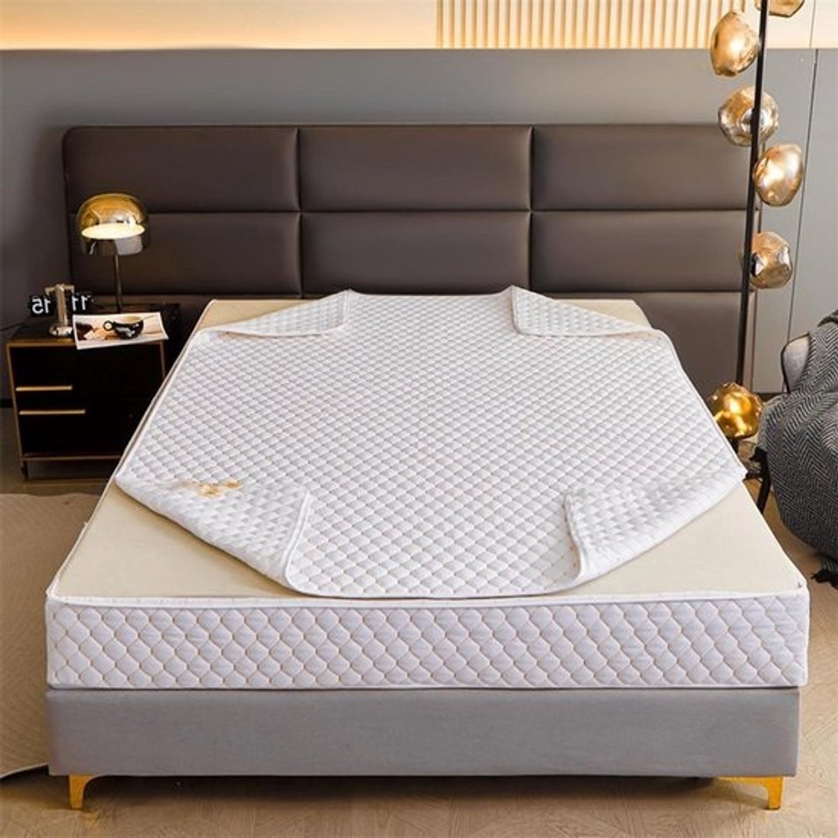 Matrasbeschermer - Matrashoes Beschermhoes - Matras Beschermen - 360 Graden Rits - 80x200+10cm - Wit
