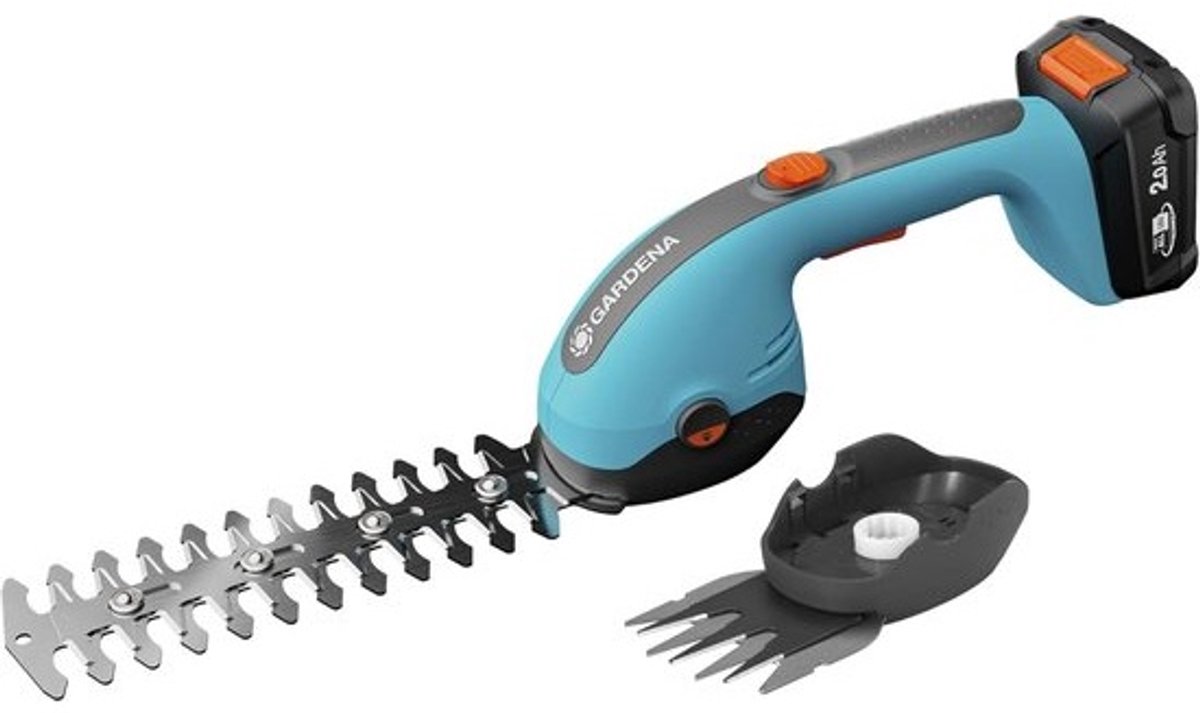 Accu Gras- en Struikschaar - Elektrische Tuintrimmer - Tuinonderhoud Snoeien - Krachtige Snijprestaties - 20 cm Blad - Turquoise
