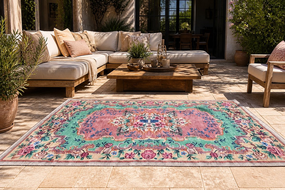 Buitenkleed, Tuinkleed, Balkon en Tuinkleed 230cm x 160cm gemaakt van PET Flessen