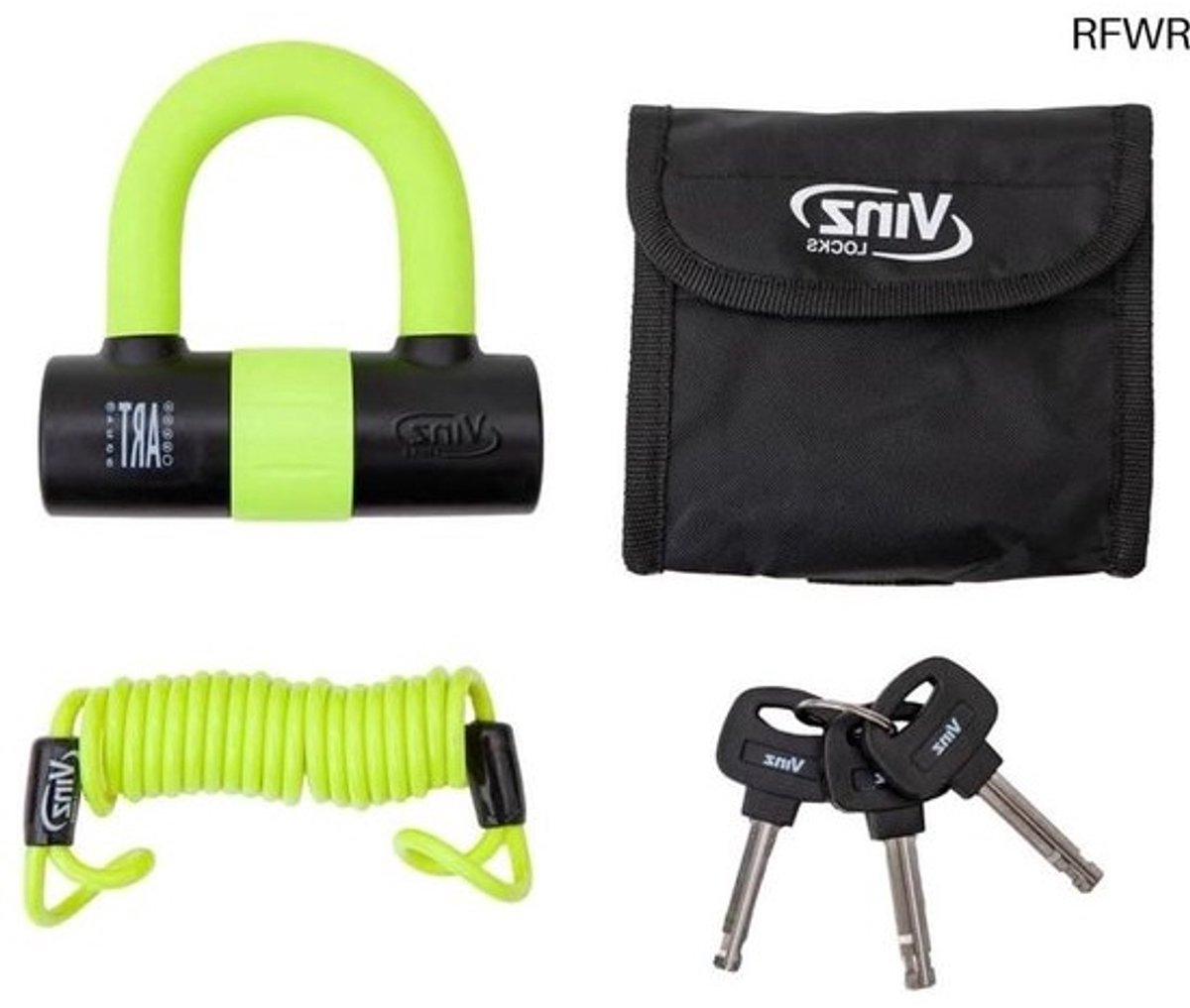 RFWR® Geel Schijfremslot, Motorslot en Scooterslot ART4