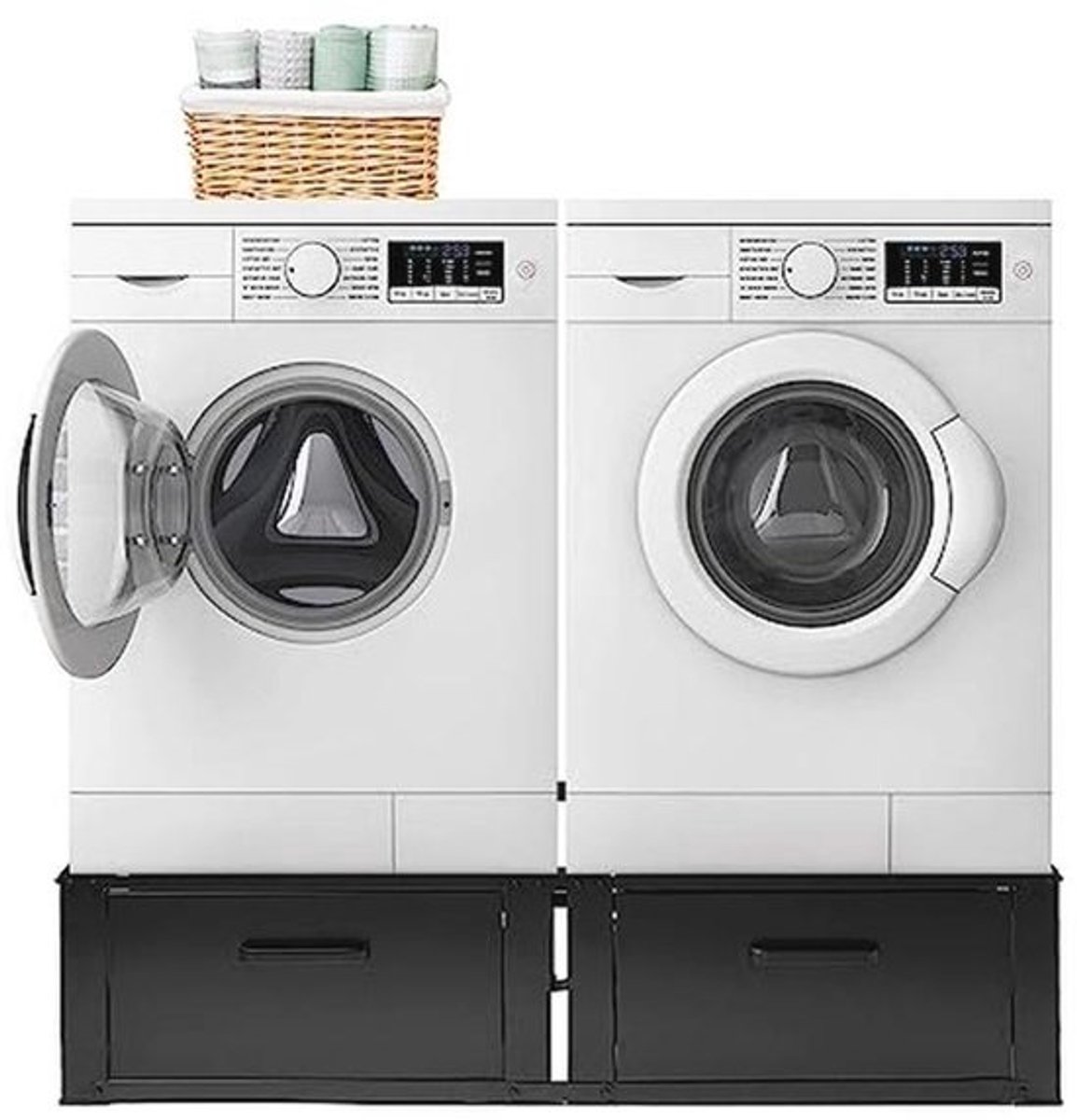 Wasmachine verhoger met lade | Dubbele en enkele varianten | Verhoog je wasmachine en droger | Stijlvol en duurzaam