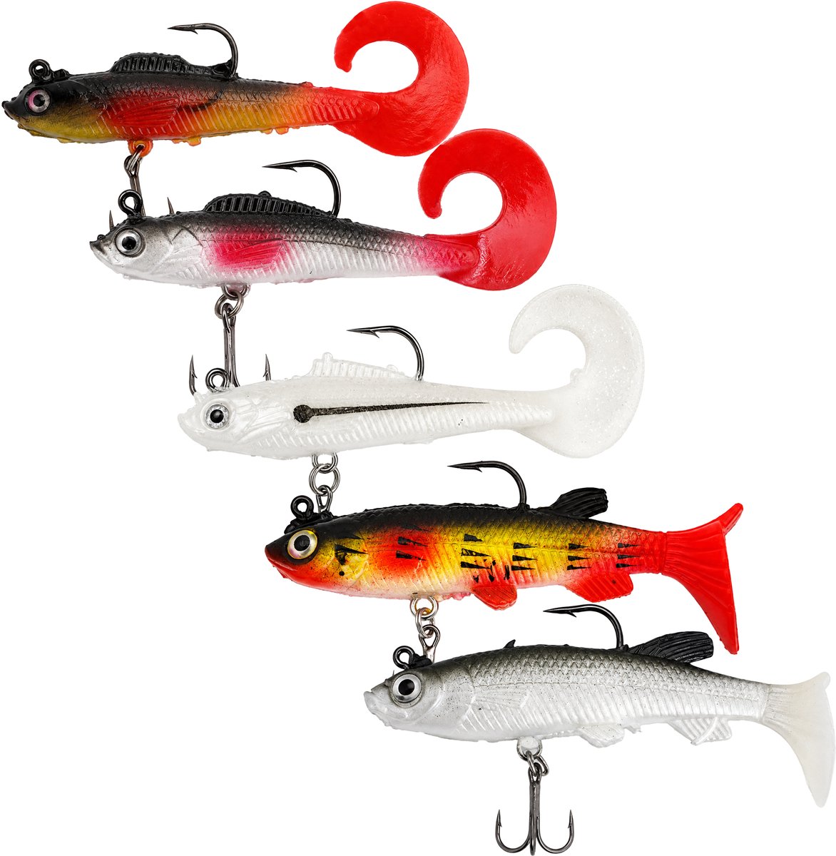 Fish-Xpro Hybrid Snoek Kunstaas Set - 5 Stuks - 10 cm - 10 g - Tacklebox