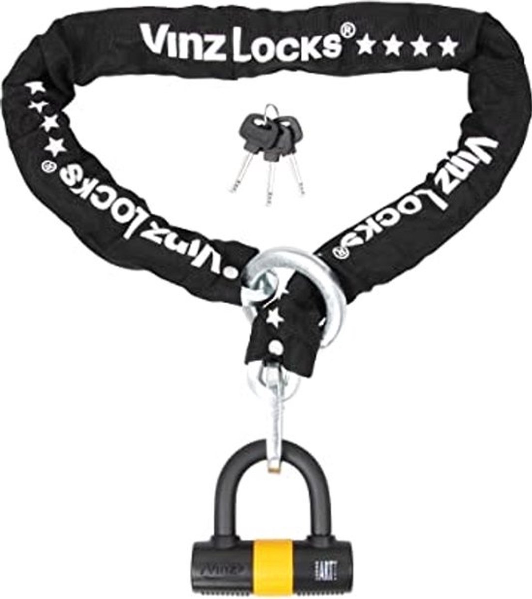Lang en sterk kettingslot 200 cm - ART 4 gecertificeerd motorslot van gehard staal